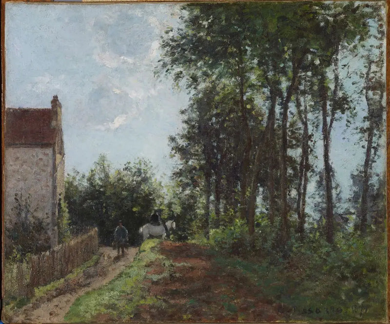Vägen nära gården - Camille Pissarro