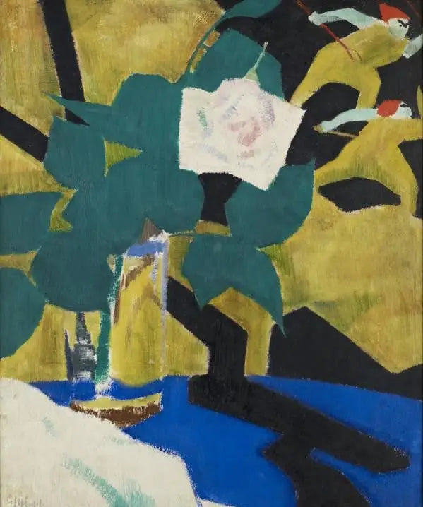 Ros och den lackerade skärm - Francis Cadell