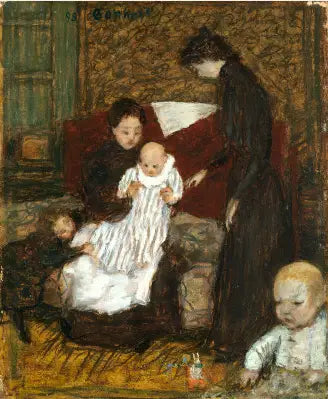 Konstnärens syster och hennes barn - Pierre Bonnard