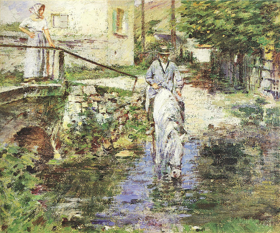 Père Trognon and His Daughter - Theodore Robinson
