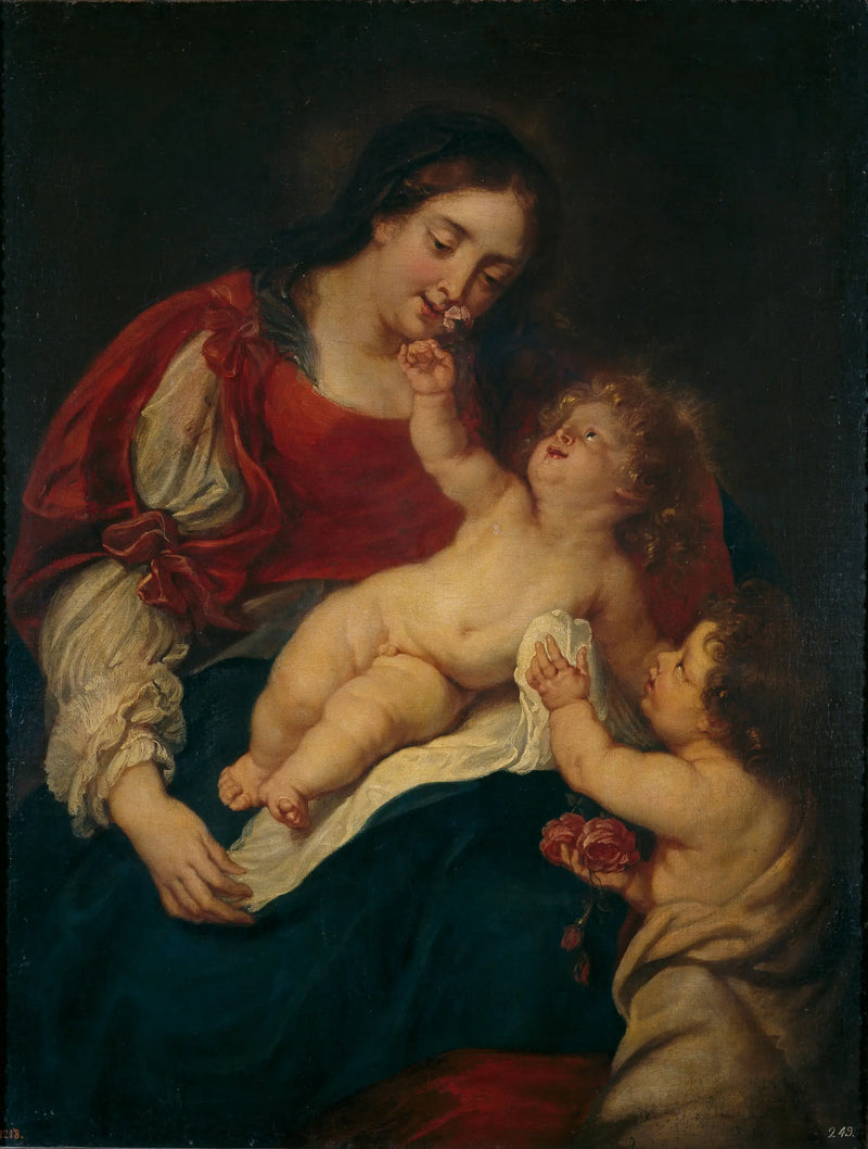 Madonna med rosor - Antoine van Dyck