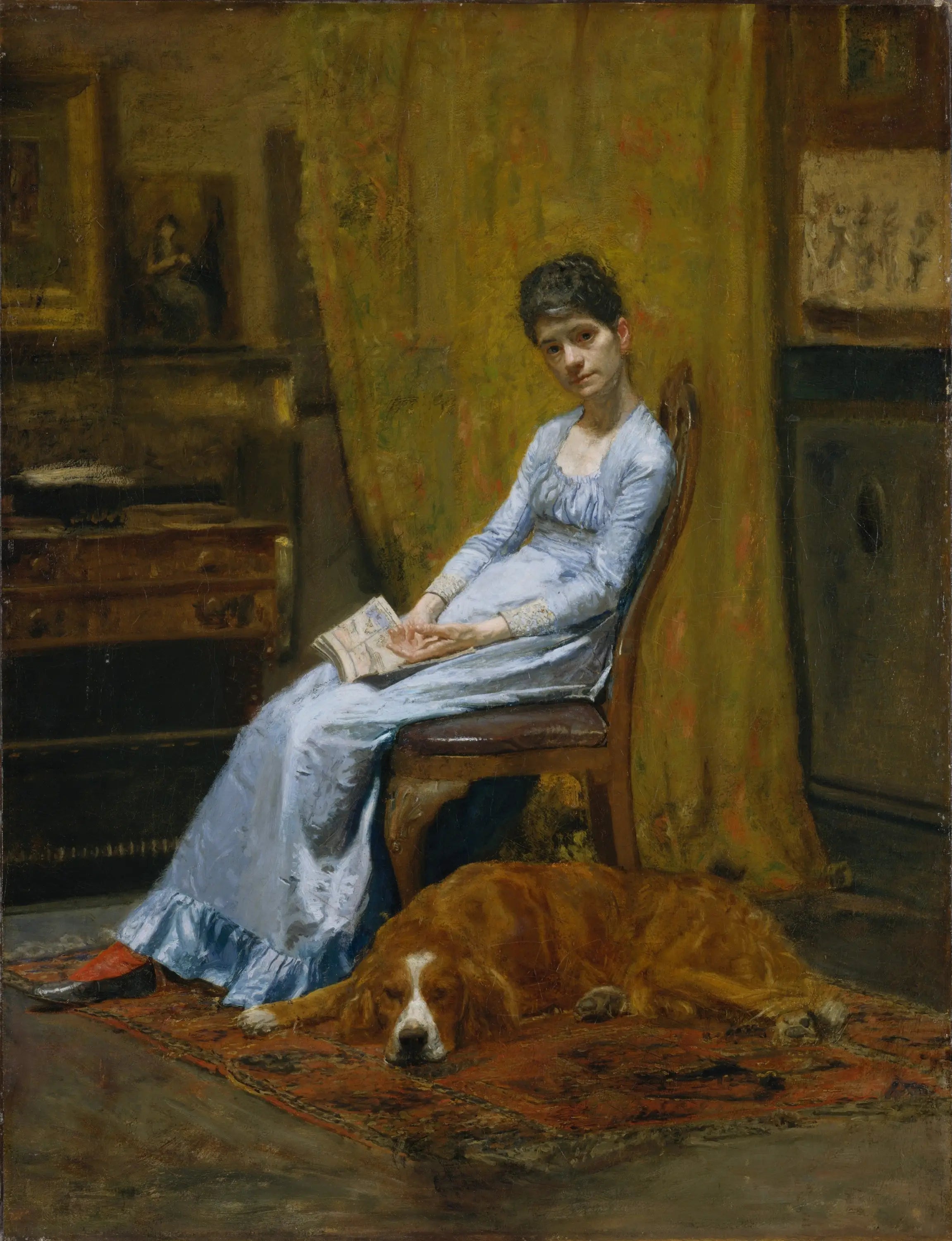 La Femme de l’artiste et son setter - Thomas Eakins - Alpha Reproduction