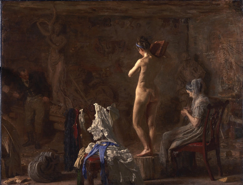 William Rush skulpterar sin allegoriska figur av floden Schuylkill - Thomas Eakins