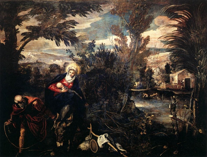 Flykten till Egypten - Jacopo Tintoretto