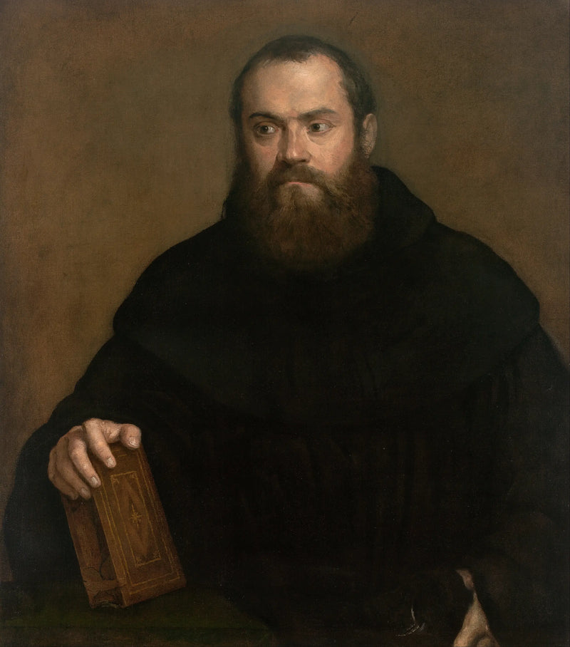 En munk med en bok - Titian
