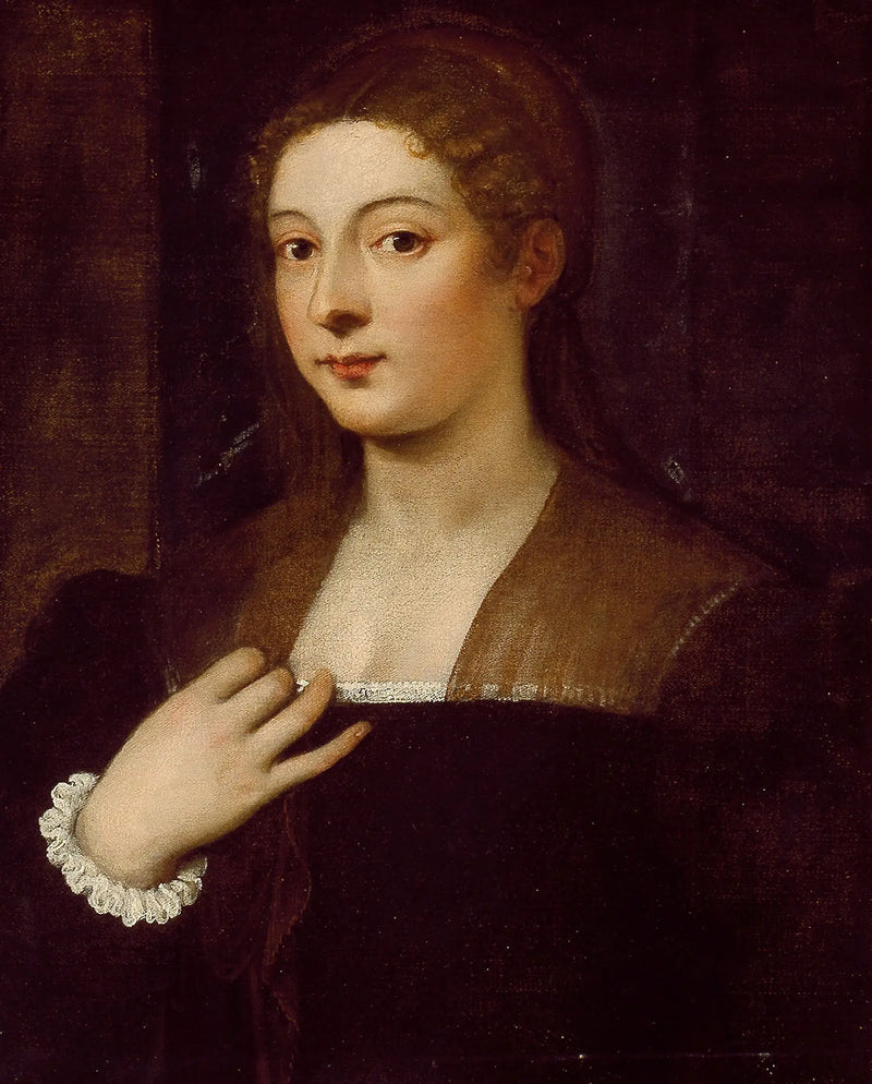 Porträtt av en dam - Titian