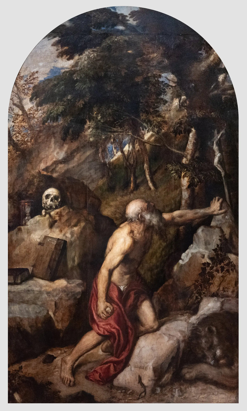 Heliga Jerome i botgöring - Titian
