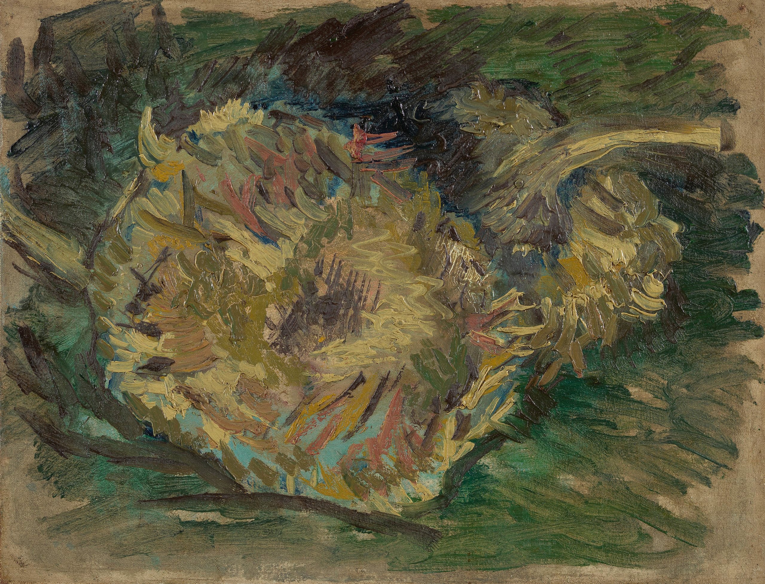 Reproduction du tableau « Tournesols montés en graines - Vincent van Gogh » par Alpha Reproduction en peinture à l’huile
