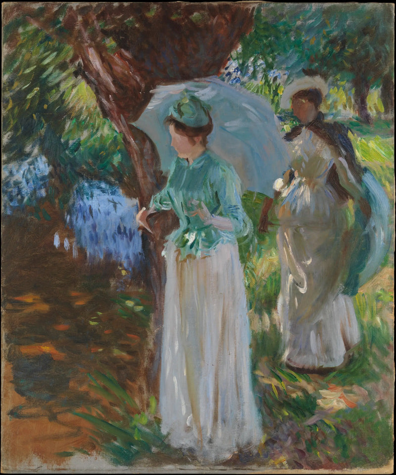 Två flickor med parasoller - John Singer Sargent