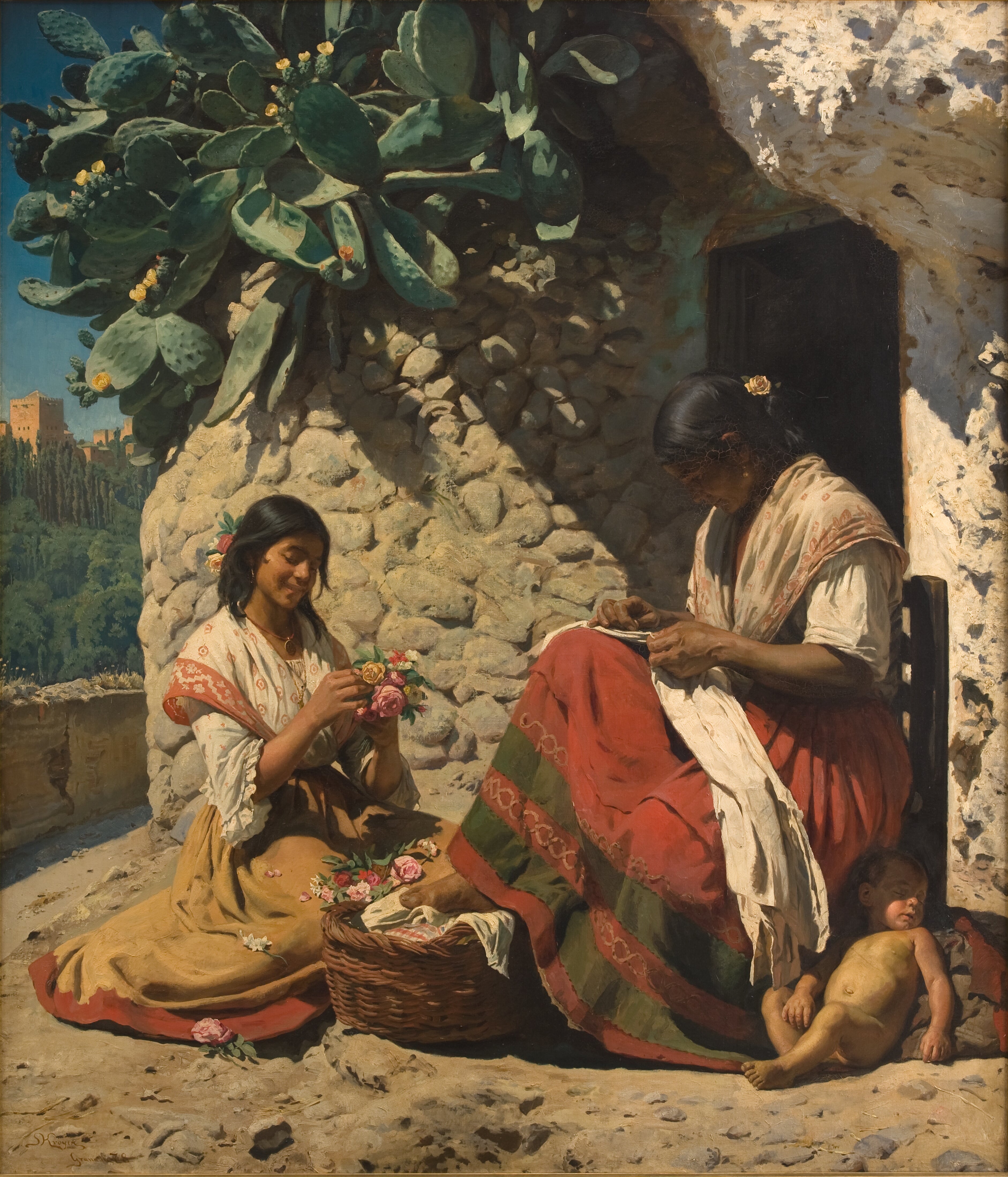 Två zigenare framför sin stuga. Spanien - Peder Severin Krøyer
