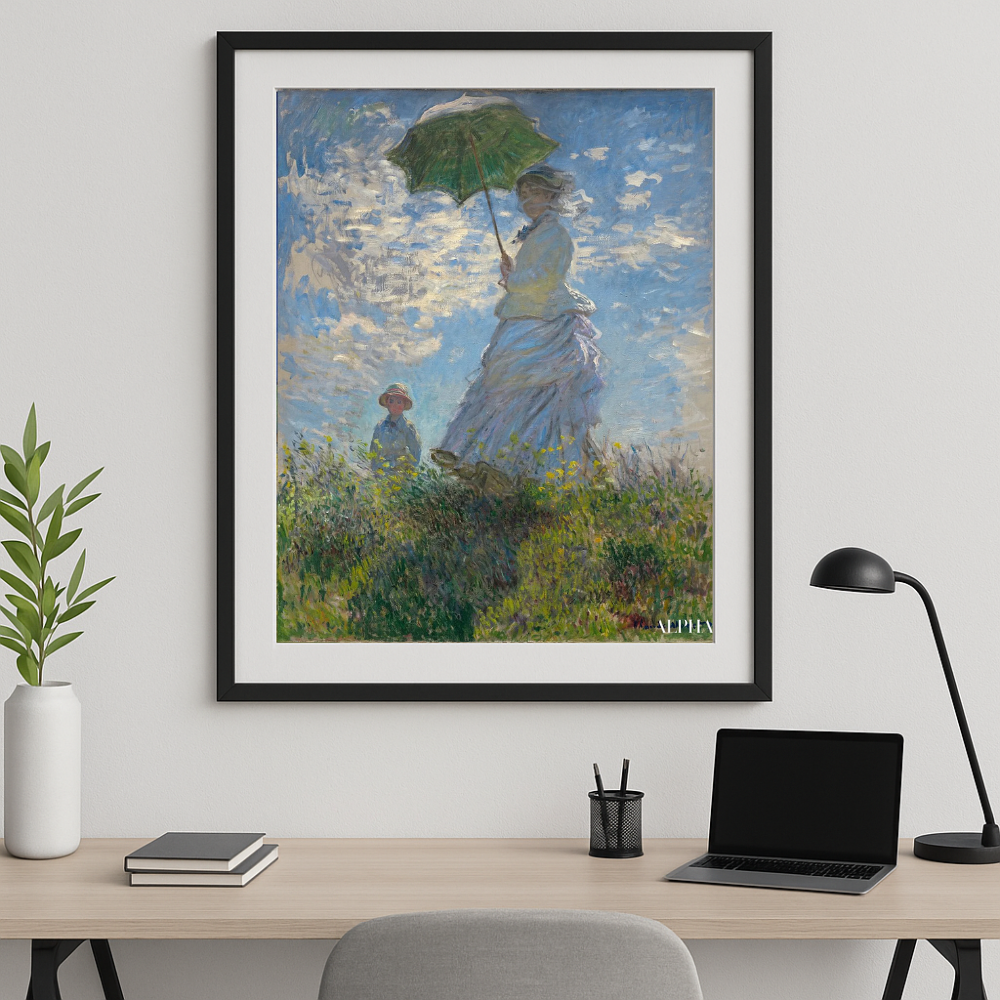 Kvinna med parasoll – Claude Monet, 1875