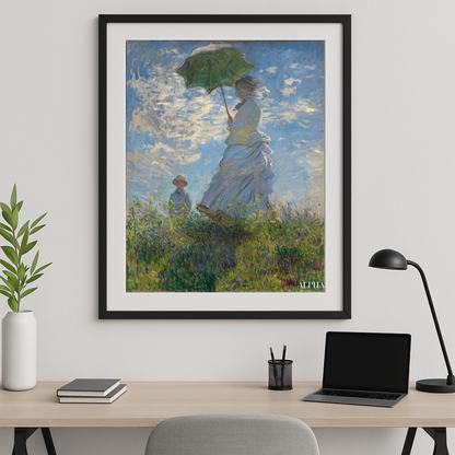 Kvinna med parasoll – Claude Monet, 1875