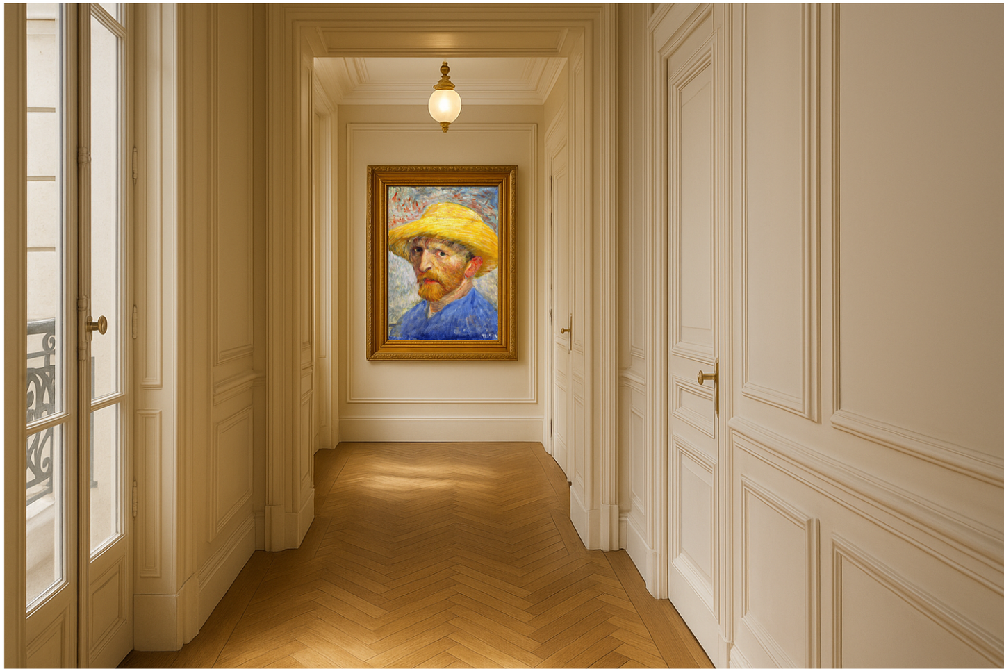 Självporträtt med halmhatt – Vincent van Gogh (1887)