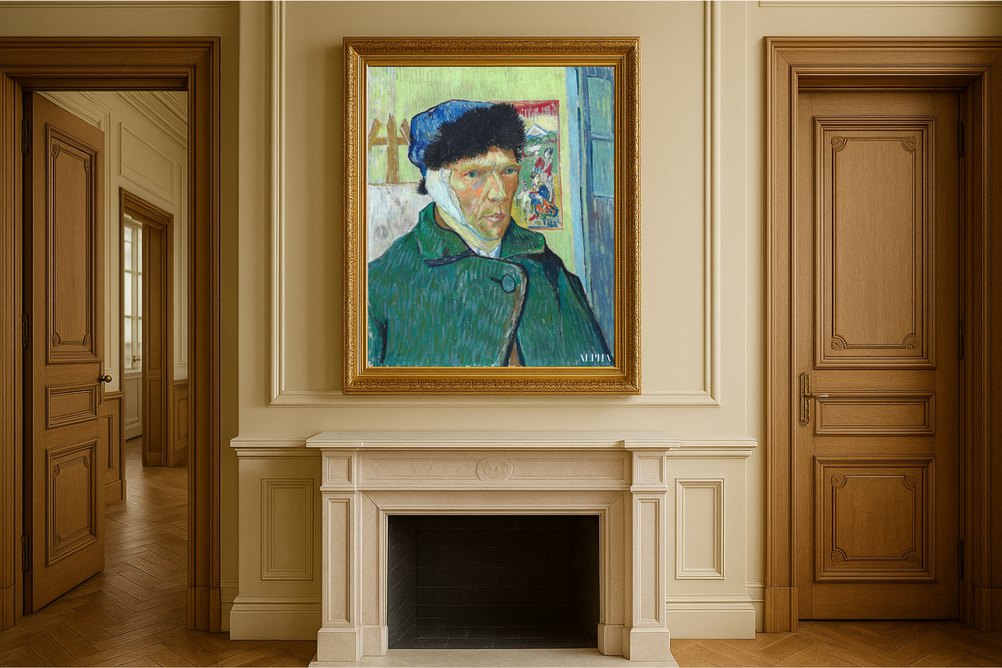 🎨 Självporträtt med förband på örat – Vincent van Gogh (1889)