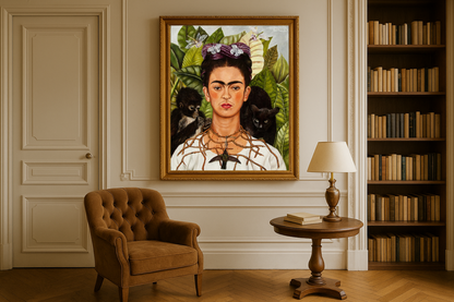 Självporträtt med törnkrans och kolibri – Frida Kahlo (1940)