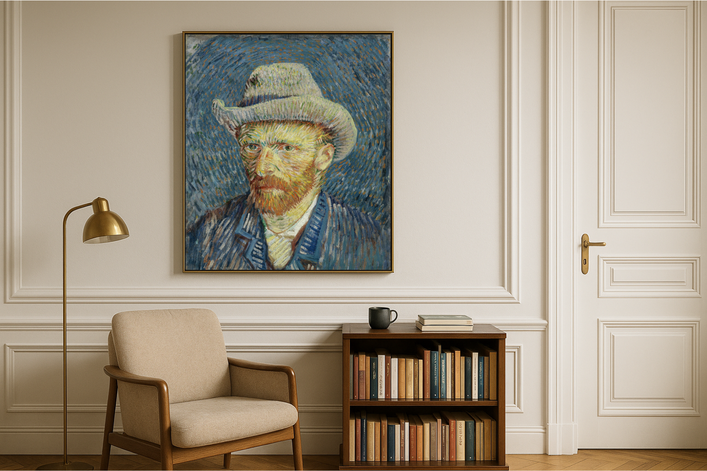 🎩 Självporträtt med grå filthatt – Vincent van Gogh (1887–1888)
