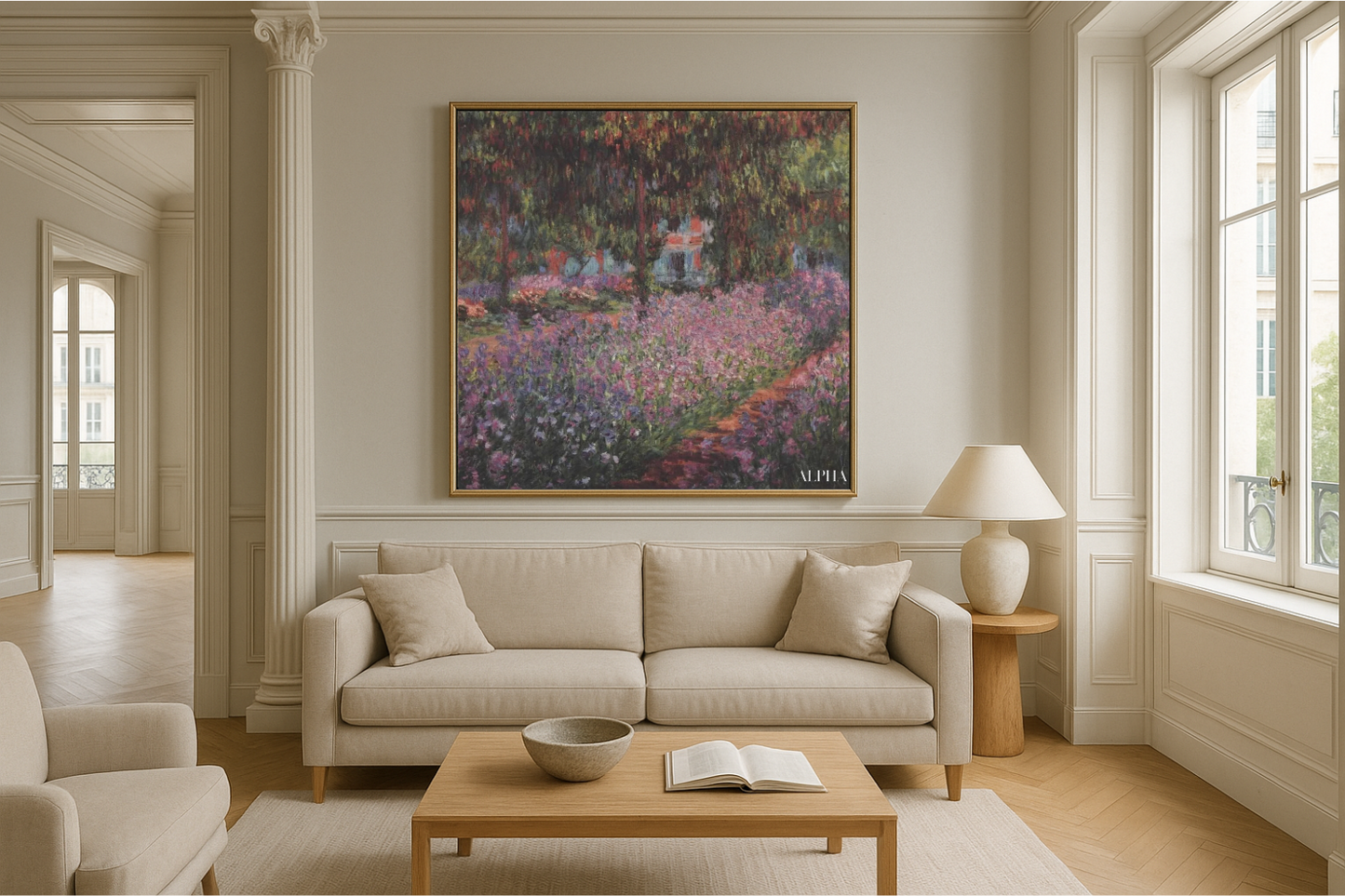 Konstnärens trädgård i Giverny (Iris) – Claude Monet, omkring 1900