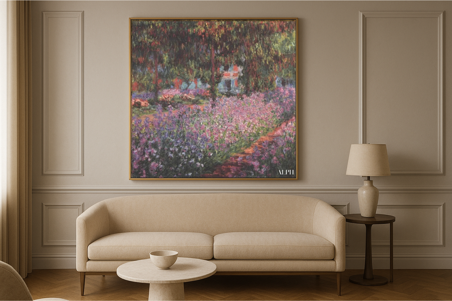 Konstnärens trädgård i Giverny (Iris) – Claude Monet, omkring 1900