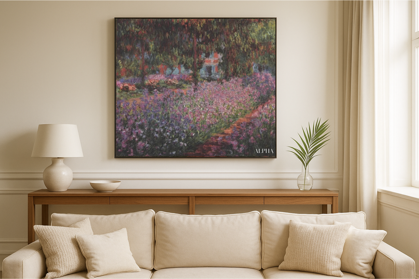 Konstnärens trädgård i Giverny (Iris) – Claude Monet, omkring 1900