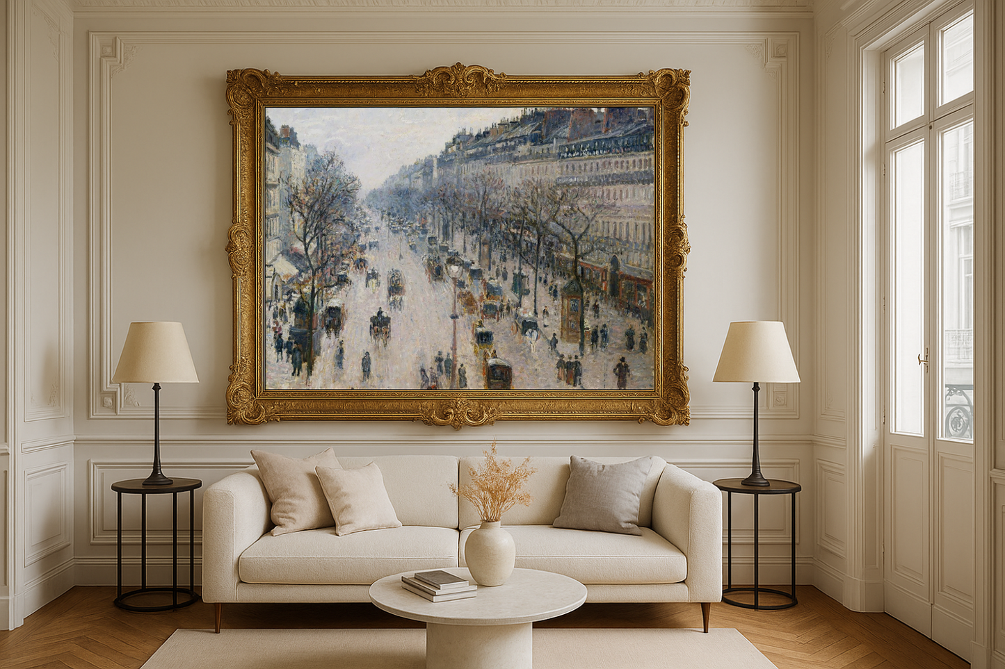 Boulevard Montmartre en vintermorgon - Camille Pissarro