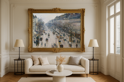 Boulevard Montmartre en vintermorgon - Camille Pissarro