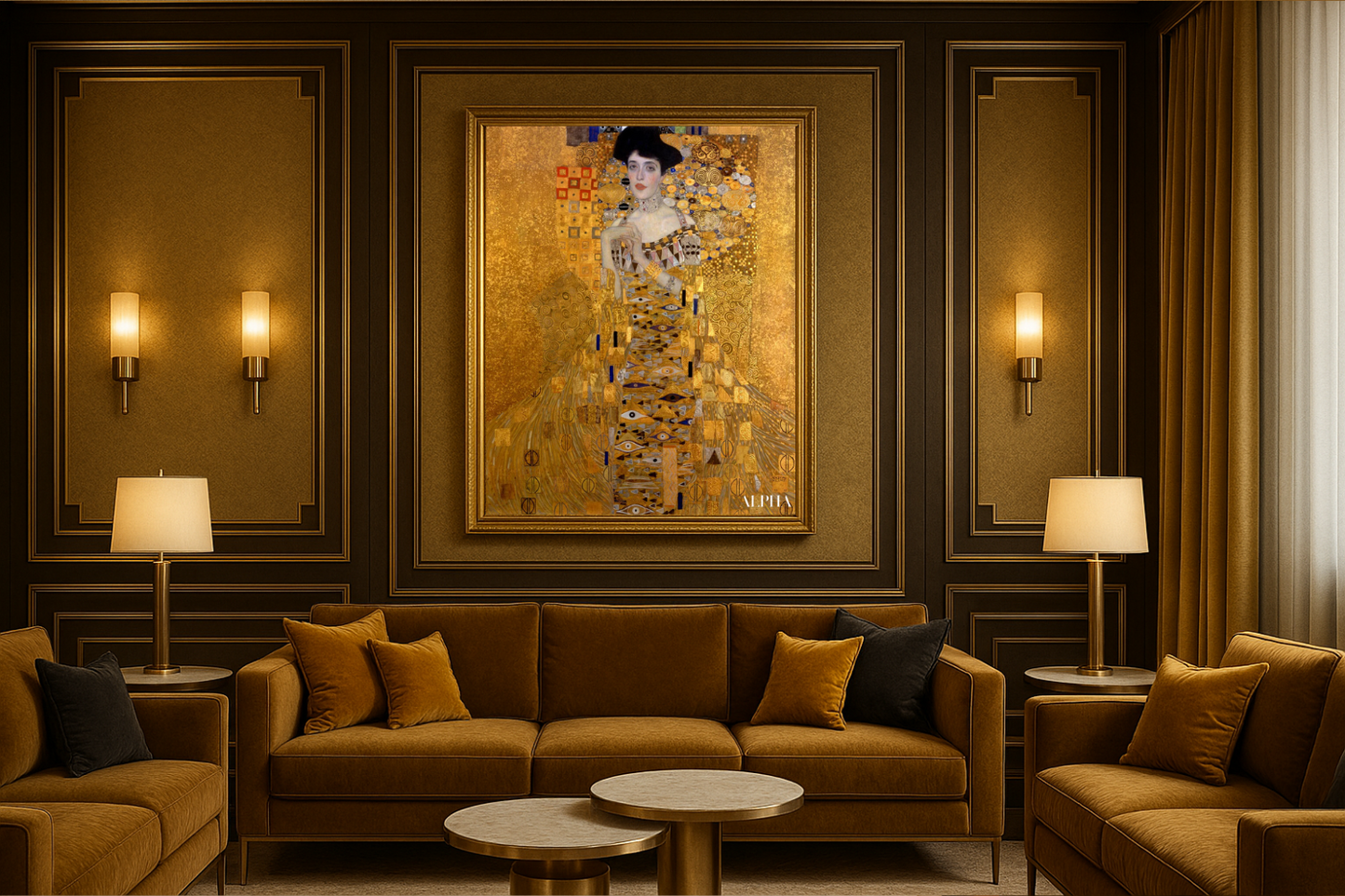 👑 Porträtt av Adèle Bloch-Bauer I – Gustav Klimt (1907)
