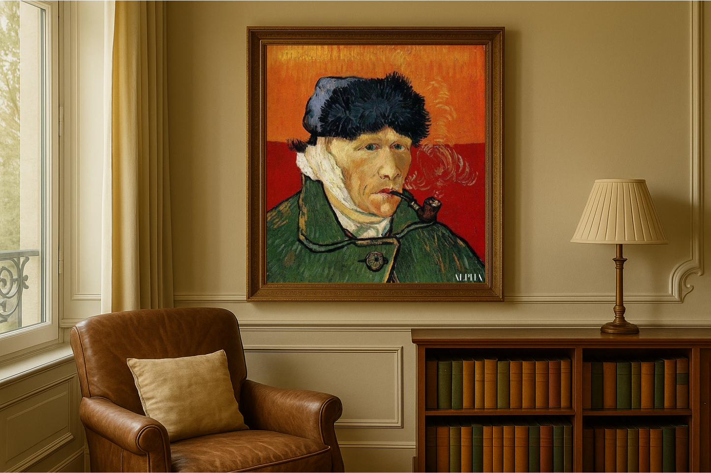 🖼️ Självporträtt med förband på örat och pipa – Vincent van Gogh (1889)