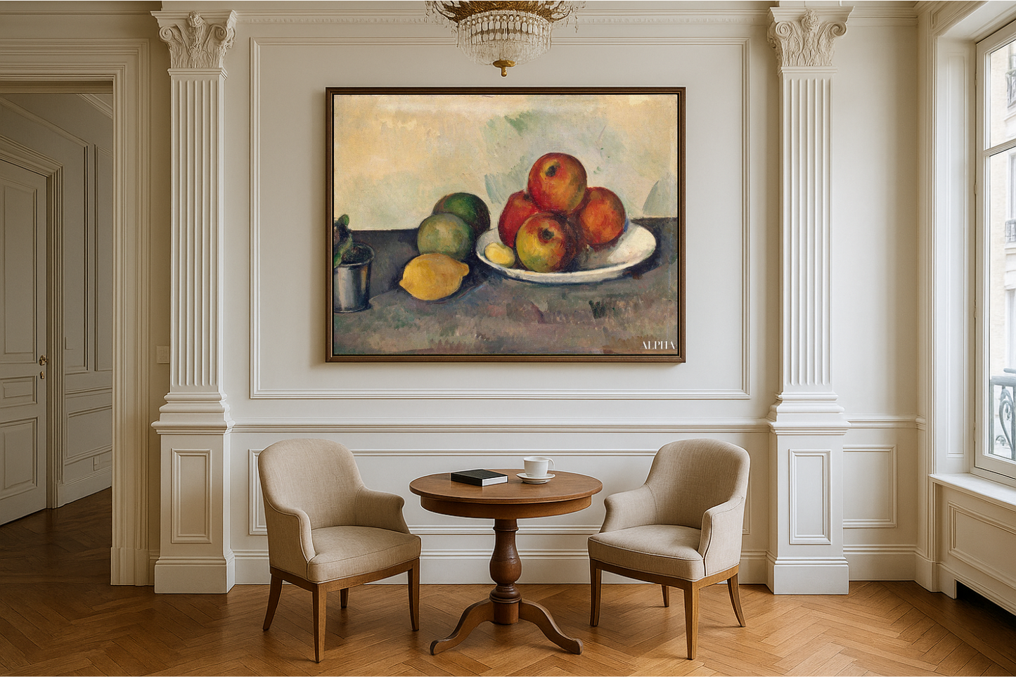 Döda naturen med äpplen - Paul Cézanne