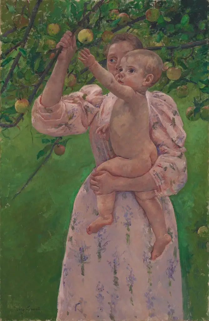 Barn som plockar en frukt - Mary Cassatt