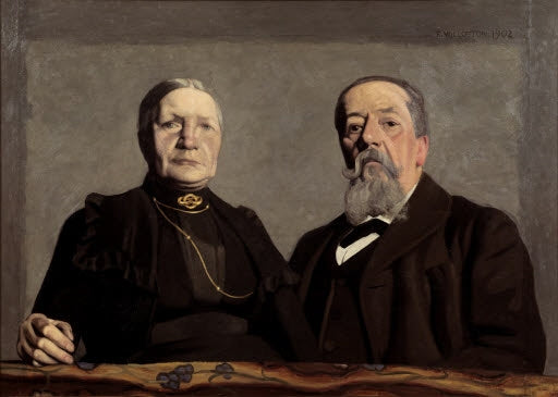 Double portrait des parents de l'artiste - Félix Vallotton