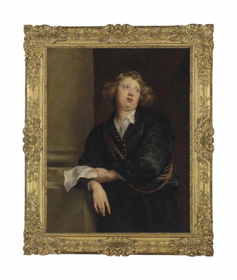 Porträtt av Henricus Liberti (1628-1661). Kompositör och organist - Antoine van Dyck