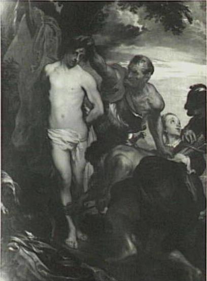 Saint Sébastien est attaché à un arbre - Antoine van Dyck