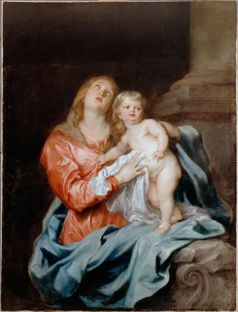 Madonna med barnet - Antoine van Dyck