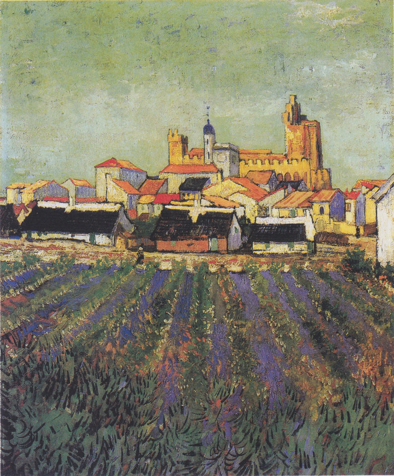 Vy över Saintes-Maries-de-la-Mer - Vincent van Gogh