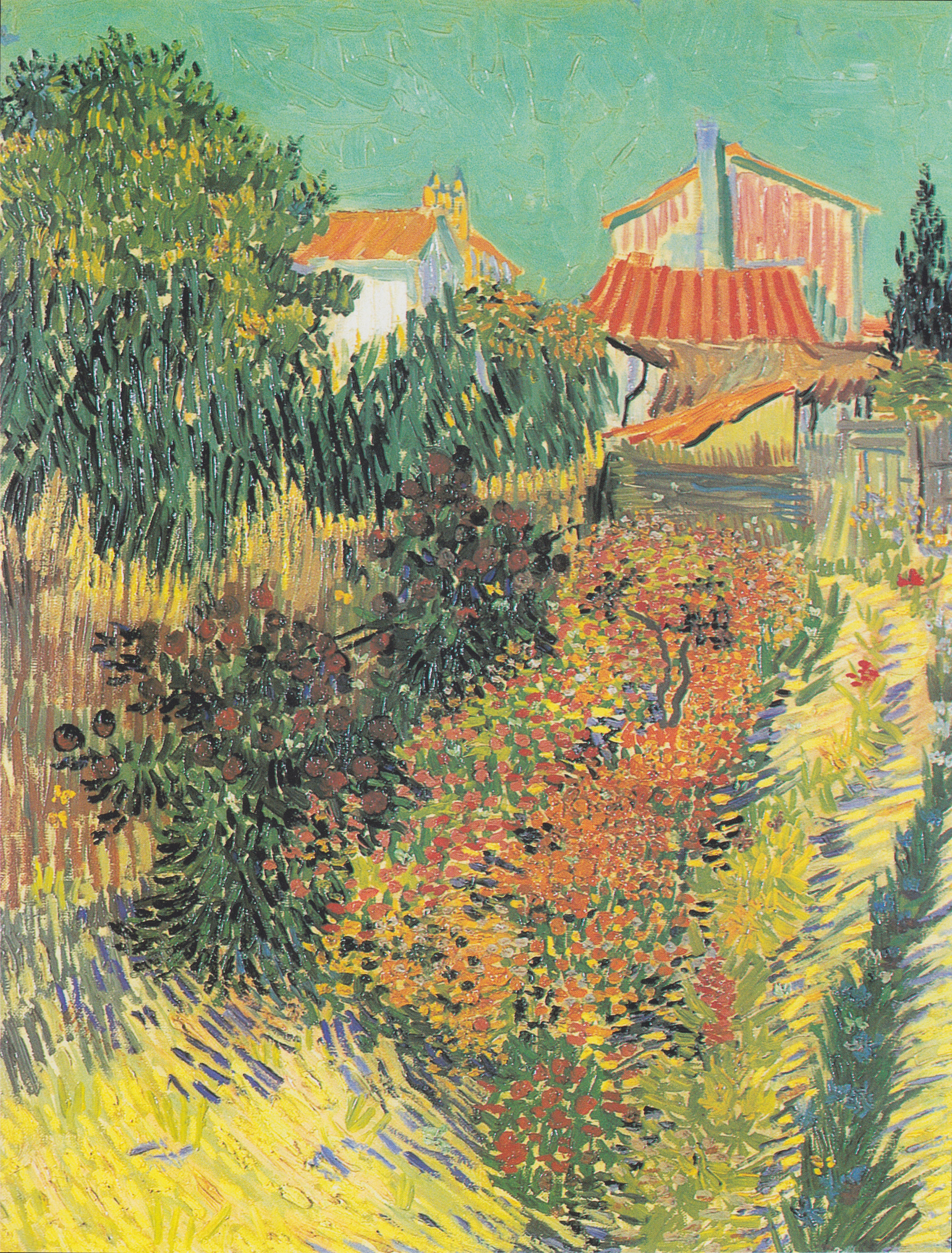 Trädgård bakom ett hus - Vincent van Gogh