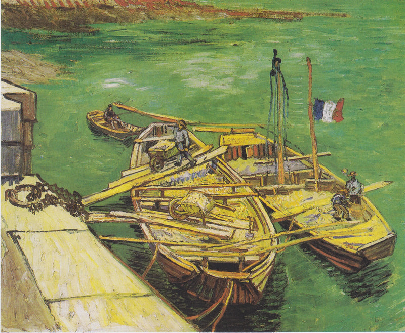 De förtöjda båtarna - Vincent van Gogh