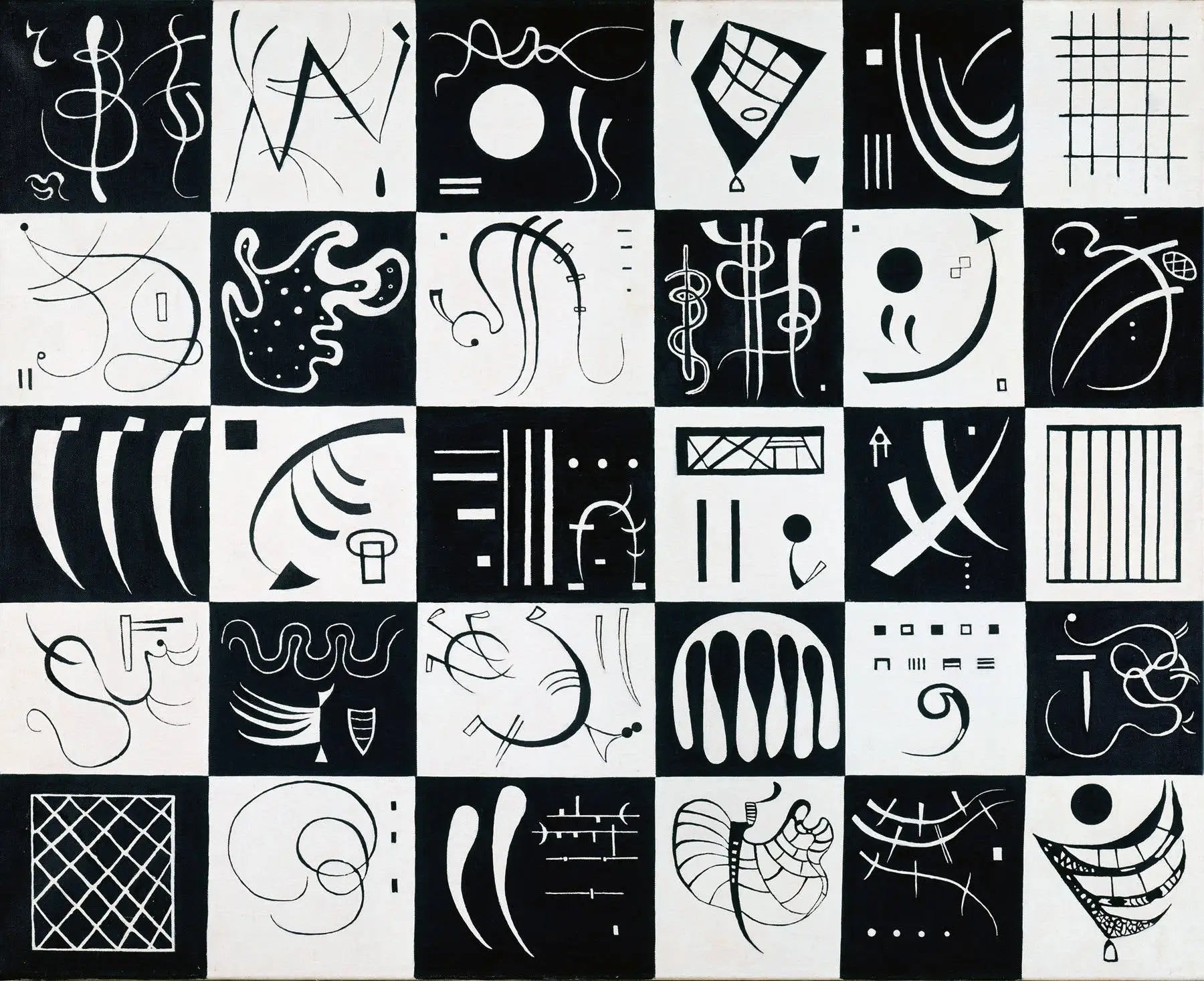 Reproduction du tableau « Trente - Vassily Kandinsky » par Alpha Reproduction en peinture à l’huile