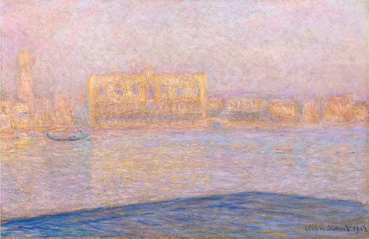 "Utsikt över Dogepalatset från San Giorgio Maggiore" – Claude Monet (1908)