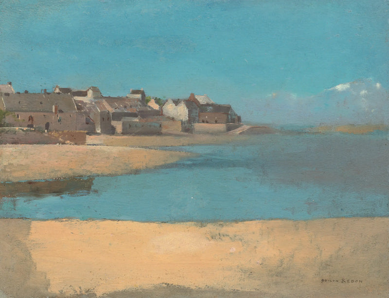 Fiskeby vid havet i Bretagne - Odilon Redon