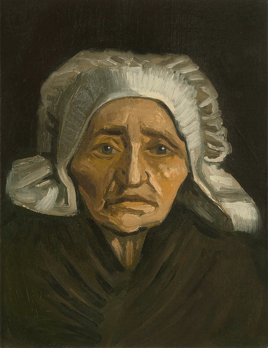 👵 Bondhustru med vit huvudbonad – Vincent van Gogh (1884)