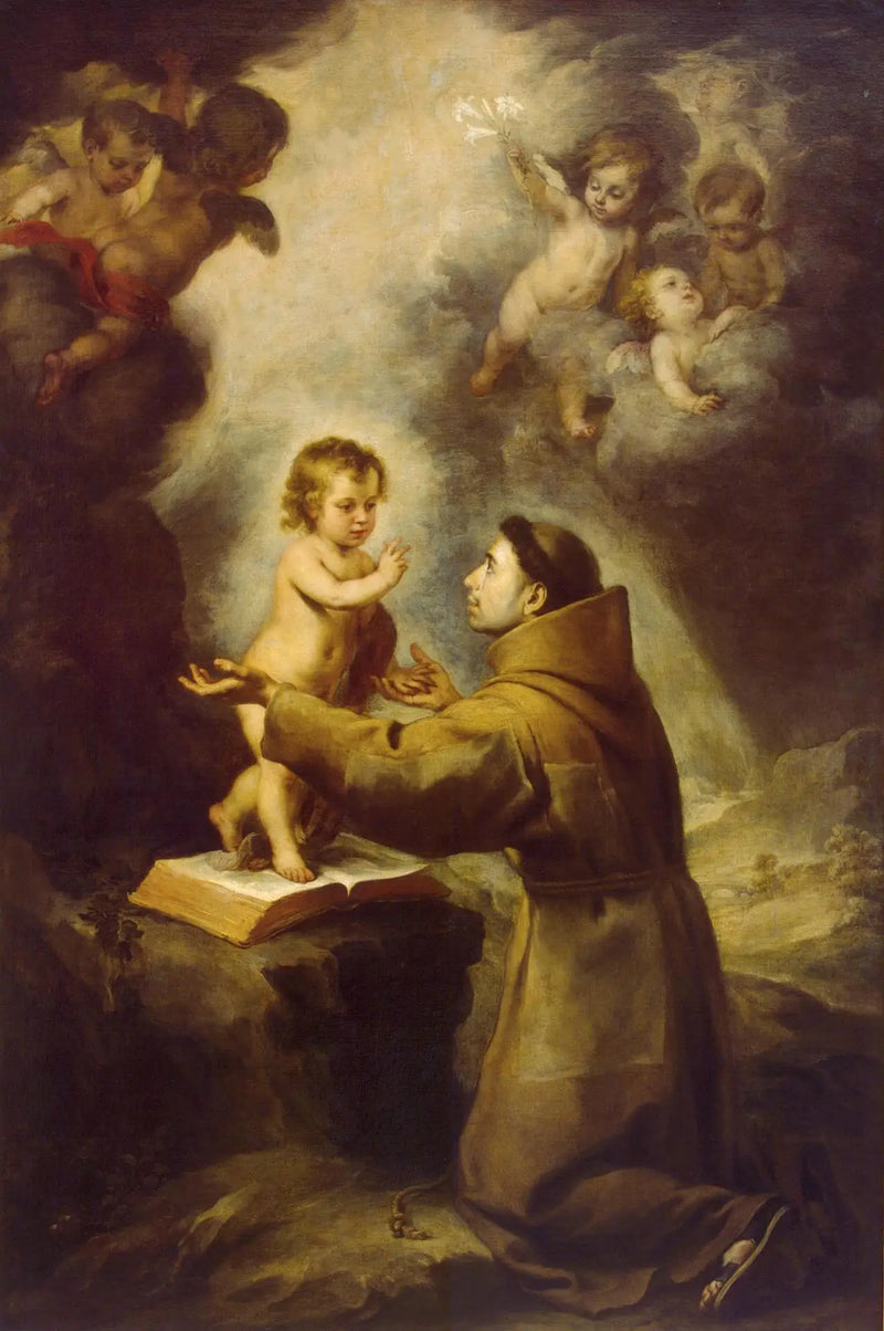 Vision av Sankt Antonius av Padua - Bartolomé Esteban Murillo