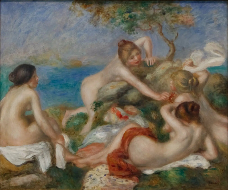 Badare med krabba - Pierre-Auguste Renoir