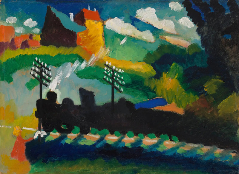 Murnau, Tåg och Slott - Vassily Kandinsky