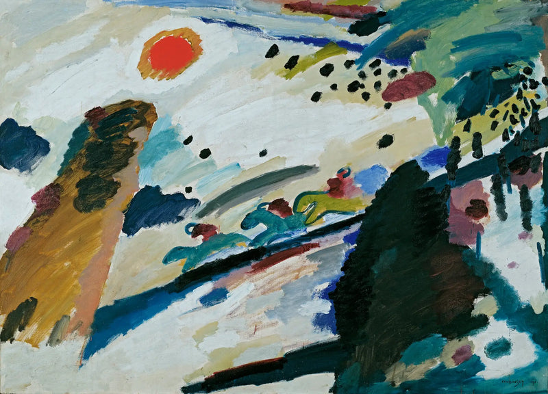 Romantisk landskap - Vassily Kandinsky