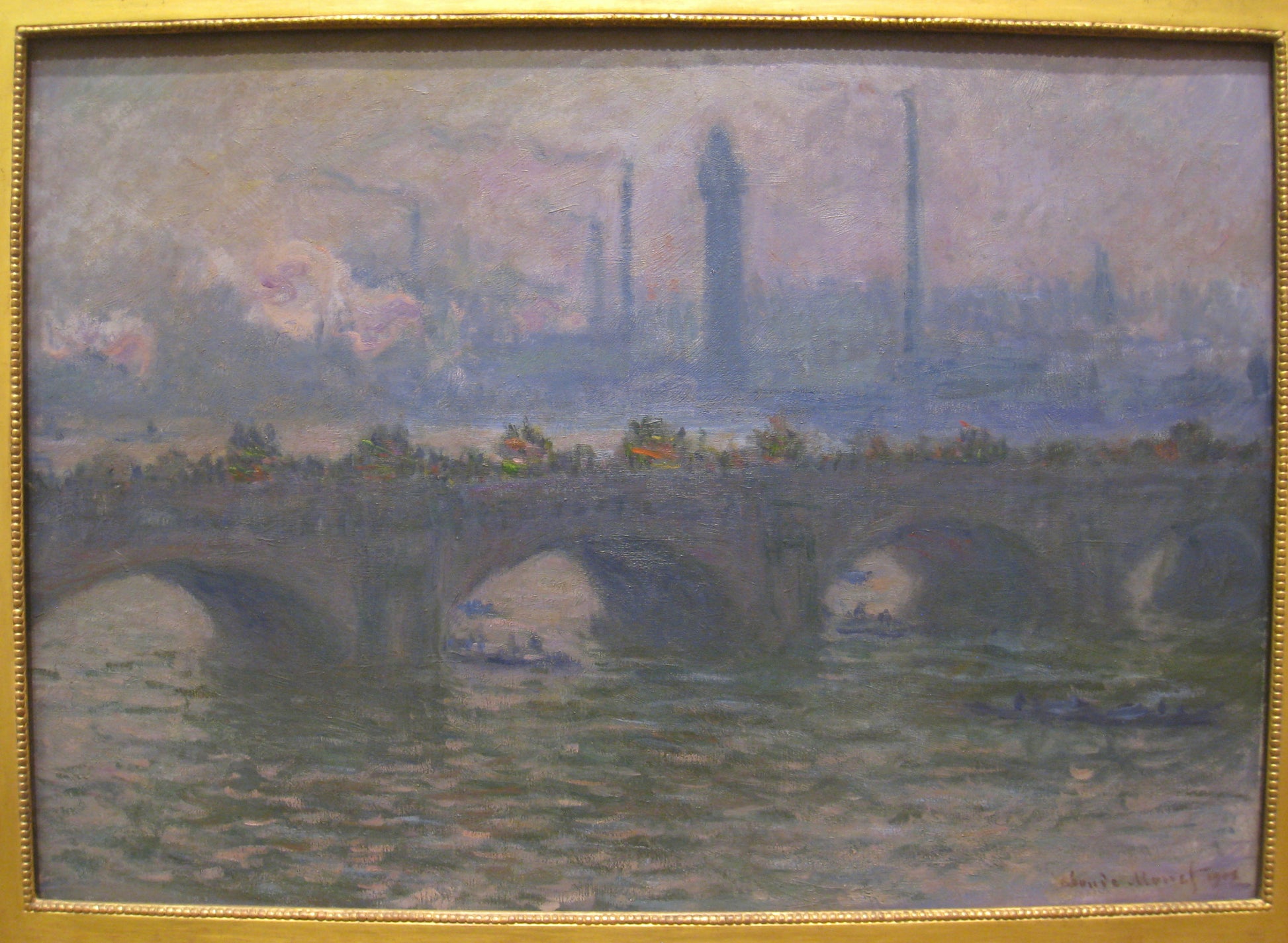 Reproduction du tableau « Le pont de Waterloo - Claude Monet » par Alpha Reproduction en peinture à l’huile