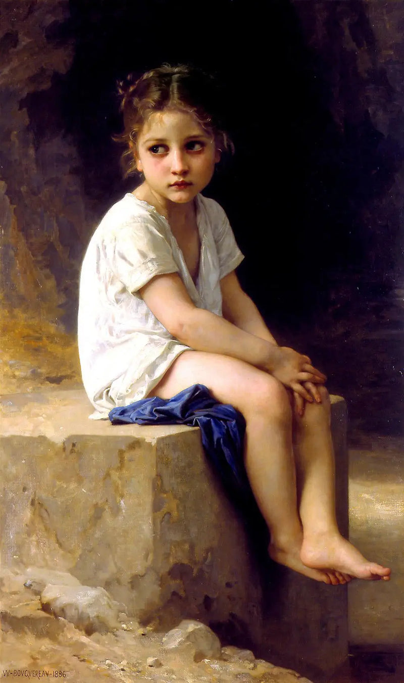 Vid foten av klippan - Bouguereau