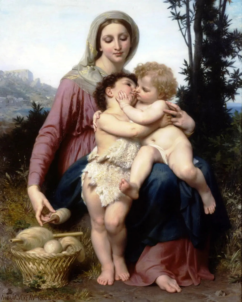 Reproduction du tableau « La Sainte Famille - Bouguereau » par Alpha Reproduction en peinture à l’huile