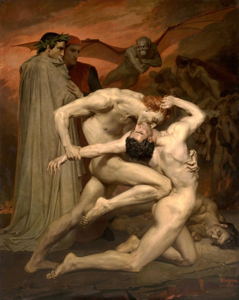 Dante och Virgilio i Helvetet - Bouguereau