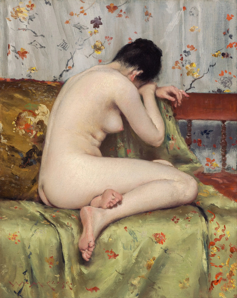 En modern Madeleine - William Merritt Chase