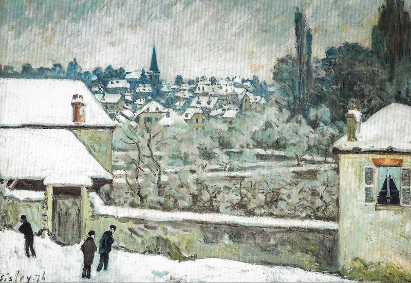 Vinter i Louveciennes - Alfred Sisley